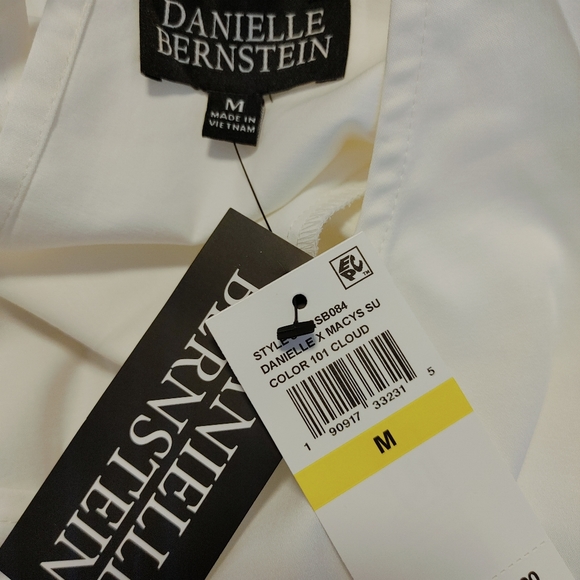 DANIELLE BERNSTEIN PUFF SLEEVE SIDE TIE CROP TOP, CLOUD (RUNS SMALL, SIZE UP) - Picture 11 of 14